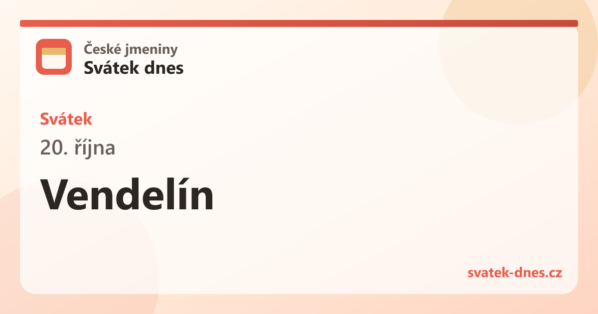 Svátek 20. října: Vendelín
