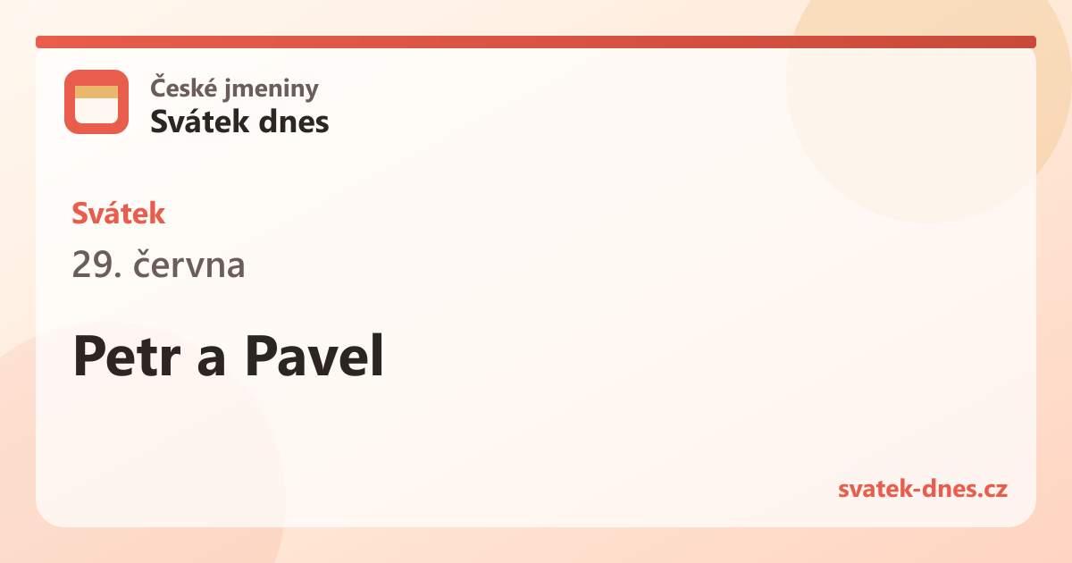 Svátek 29. června: Petr a Pavel