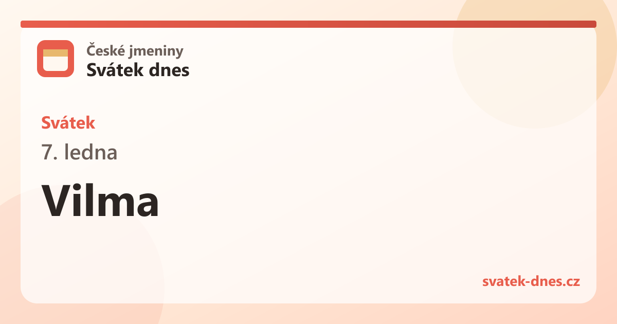 Svátek 7. ledna: Vilma